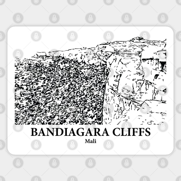Bandiagara Cliffs - Mali Magnet by Lakeric